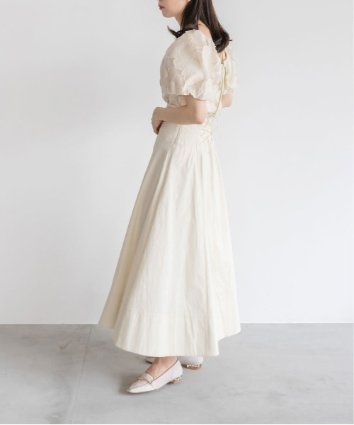 RANDA（ランダ）の「【選べる丈感】ハイウエストフレアスカート（スカート・レディース・ブルー/クリーム/インディゴブルー・FREE/TM）」の17枚目の写真