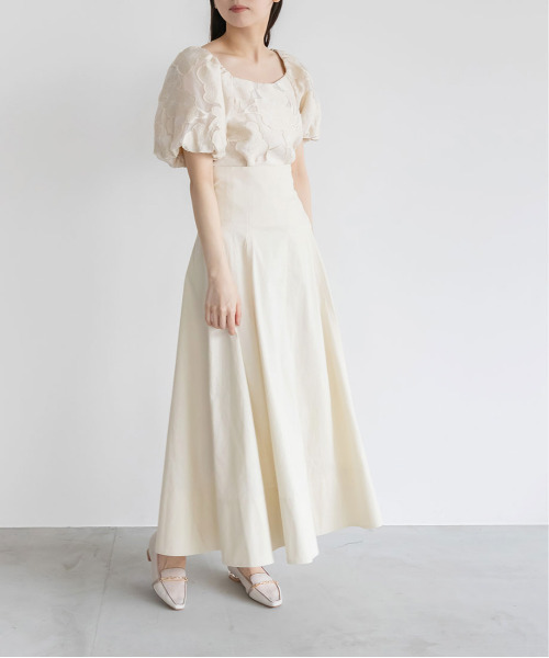 RANDA（ランダ）の「【選べる丈感】ハイウエストフレアスカート（スカート・レディース・ブルー/クリーム/インディゴブルー・FREE/TM）」の18枚目の写真