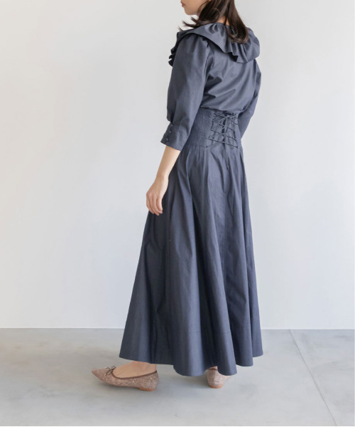 RANDA（ランダ）の「【選べる丈感】ハイウエストフレアスカート（スカート・レディース・ブルー/クリーム/インディゴブルー・FREE/TM）」の8枚目の写真