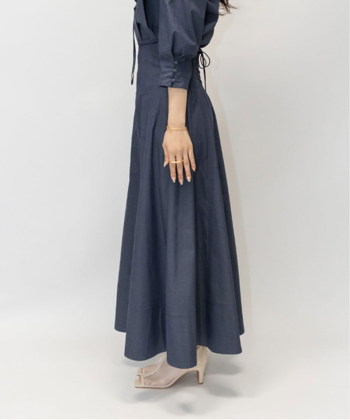 RANDA（ランダ）の「【選べる丈感】ハイウエストフレアスカート（スカート・レディース・ブルー/クリーム/インディゴブルー・FREE/TM）」の20枚目の写真