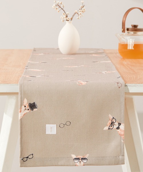 Jubilee(ジュビリー)の「天然リネン テーブルランナー 犬(ランチョンマット/テーブルウェア・レディース・その他1/その他2/その他3/その他4/その他5/その他6・FREE)」の4枚目の写真