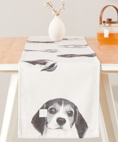 Jubilee(ジュビリー)の「天然リネン テーブルランナー 犬(ランチョンマット/テーブルウェア・レディース・その他1/その他2/その他3/その他4/その他5/その他6・FREE)」の5枚目の写真