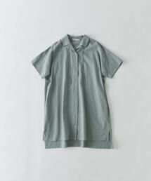 conges payes ADIEU TRISTESSE | 綿麻ジャカード開襟シャツ(ワンピース)