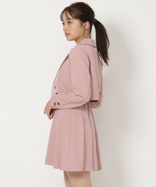 REDYAZEL(レディアゼル)の「ショートジャケット(テーラードジャケット・レディース・ライトグレー/ピンク・SMALL/MEDIUM)」の6枚目の写真