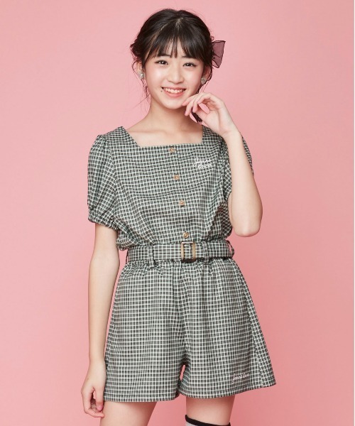 JENNI love（ジェニィラブ）の「スクエアネックチェックトップス