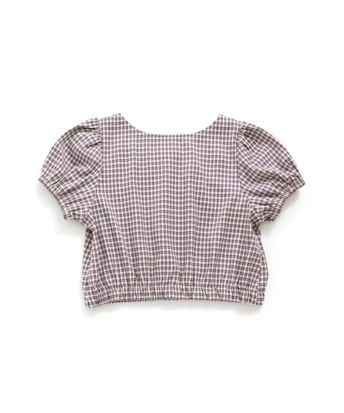 JENNI love（ジェニィラブ）の「スクエアネックチェックトップス（シャツ/ブラウス・キッズ・ブラック/パープル/ミント・130cm/140cm/150cm/160cm）」の8枚目の写真