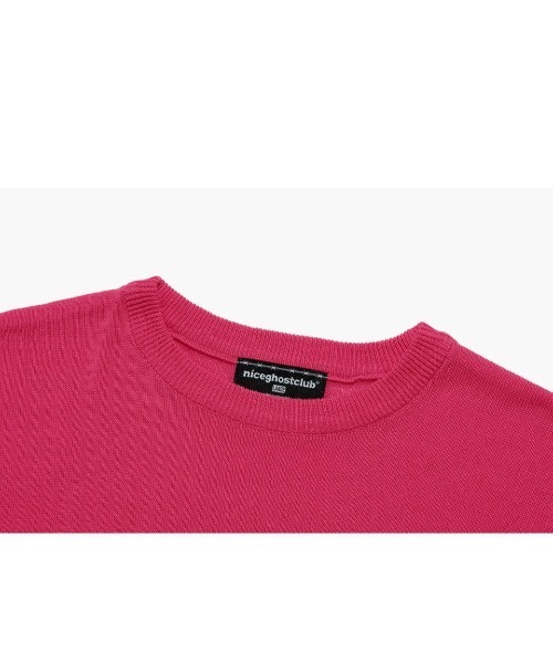 NICE GHOST CLUB(ナイスゴーストクラブ)の「A'GEM/9 × .kom『NICE GHOST CLUB/ナイスゴーストクラブ』GUMMY BEAR SUMMER KNIT HALF T/グミベア ニットティーシャツ 半袖カットソー(Tシャツ/カットソー・レディース・ピンク/ネイビー/パープル・M)」の13枚目の写真