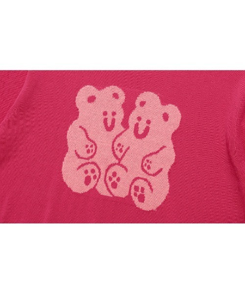 NICE GHOST CLUB(ナイスゴーストクラブ)の「A'GEM/9 × .kom『NICE GHOST CLUB/ナイスゴーストクラブ』GUMMY BEAR SUMMER KNIT HALF T/グミベア ニットティーシャツ 半袖カットソー(Tシャツ/カットソー・レディース・ピンク/ネイビー/パープル・M)」の19枚目の写真