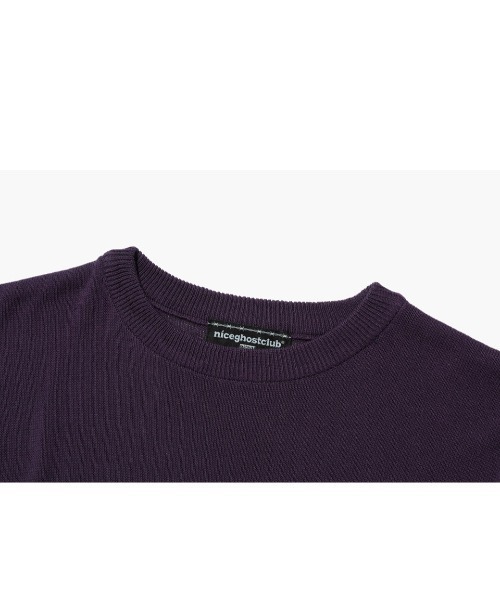 NICE GHOST CLUB(ナイスゴーストクラブ)の「A'GEM/9 × .kom『NICE GHOST CLUB/ナイスゴーストクラブ』GUMMY BEAR SUMMER KNIT HALF T/グミベア ニットティーシャツ 半袖カットソー(Tシャツ/カットソー・レディース・ピンク/ネイビー/パープル・M)」の21枚目の写真