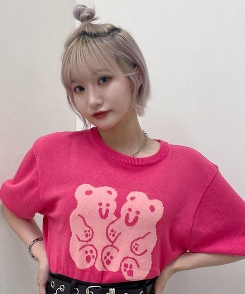 tシャツ A'GEM/9 × .kom「NICE GHOST CLUB/ナイスゴーストクラブ」GUMMY BEAR SUMMER KNIT HALF A'GEM/9 × .kom『NICE GHOST CLUB/ナイスゴーストクラブ』GUMMY