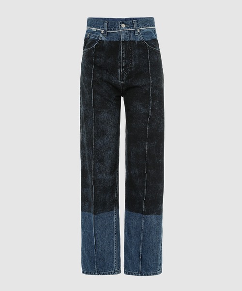 NOMA t.d.(ノーマティーディー)の「Wide Jeans -Curvy fit-Hand Paint(デニムパンツ・メンズ・ブラック/イエロー・1/2)」の2枚目の写真