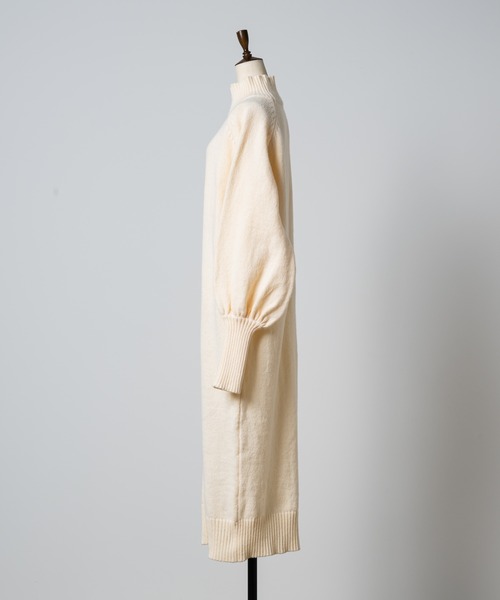 Happy John（ハッピージョン）の「high neck knit one piece dress/ハイネックニットワンピース（ワンピース・レディース・アイボリー/ブラック/ブルー/グレー・FREE）」の15枚目の写真