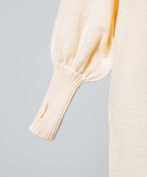 Happy John（ハッピージョン）の「high neck knit one piece dress/ハイネックニットワンピース（ワンピース・レディース・アイボリー/ブラック/ブルー/グレー・FREE）」の19枚目の写真