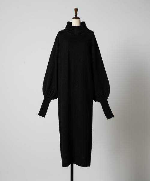 Happy John（ハッピージョン）の「high neck knit one piece dress/ハイネックニットワンピース（ワンピース・レディース・アイボリー/ブラック/ブルー/グレー・FREE）」の21枚目の写真