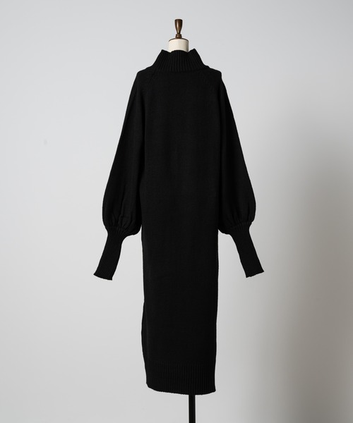 Happy John（ハッピージョン）の「high neck knit one piece dress/ハイネックニットワンピース（ワンピース・レディース・アイボリー/ブラック/ブルー/グレー・FREE）」の22枚目の写真