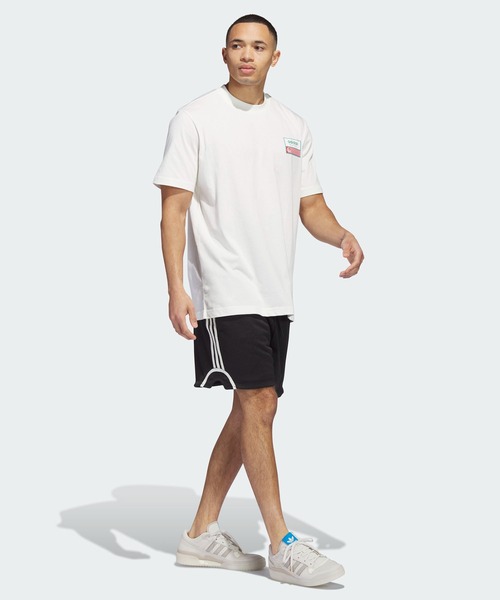 adidas（アディダス）の「バスケットボール グラフィック Tシャツ / アディダスオリジナルス adidas Originals（Tシャツ/カットソー・メンズ・ホワイト/グリーン・XX-LARGE/X-LARGE/MEDIUM/X-SMALL）」の11枚目の写真