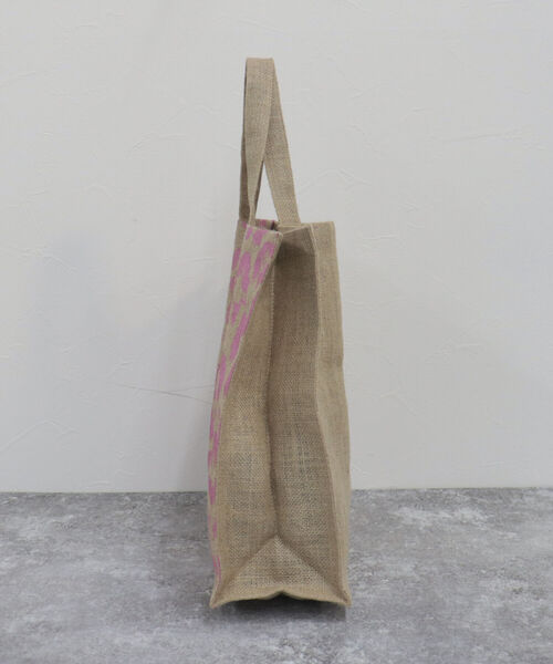 MAISON BENGAL（マイソンベンガル）の「【Maison Bengal/メゾンベンガル】ジュートアニマルプリントトートバッグ（トートバッグ・レディース・ブラック系その他/ピンク系その他・FREE）」の9枚目の写真