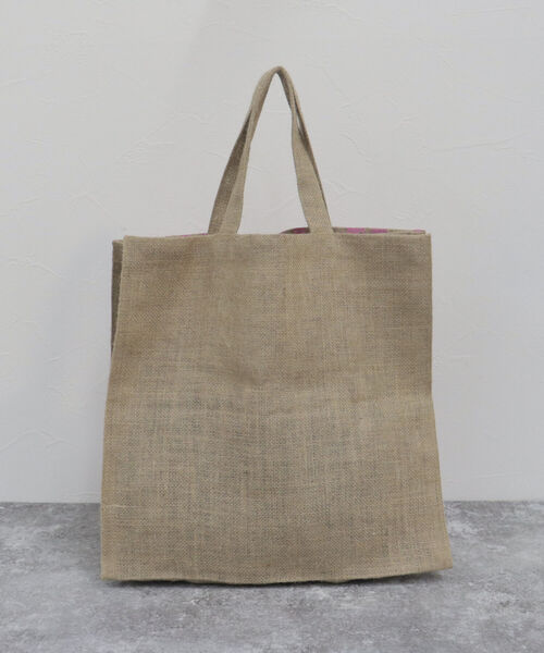 MAISON BENGAL（マイソンベンガル）の「【Maison Bengal/メゾンベンガル】ジュートアニマルプリントトートバッグ（トートバッグ・レディース・ブラック系その他/ピンク系その他・FREE）」の10枚目の写真