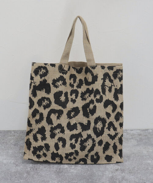 MAISON BENGAL（マイソンベンガル）の「【Maison Bengal/メゾンベンガル】ジュートアニマルプリントトートバッグ（トートバッグ・レディース・ブラック系その他/ピンク系その他・FREE）」の8枚目の写真