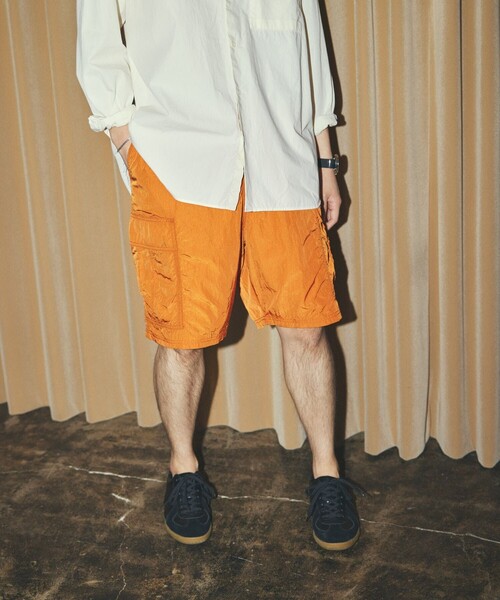 FREAK'S STORE（フリークスストア）の「FREAK'S STORE/フリークスストア ナイロンカーゴショートパンツ/イージーパンツ ハーフパンツ（カーゴパンツ・メンズ・サックスブルー/ホワイト/ブラック/オリーブ/オレンジ・SMALL/MEDIUM/LARGE）」の5枚目の写真