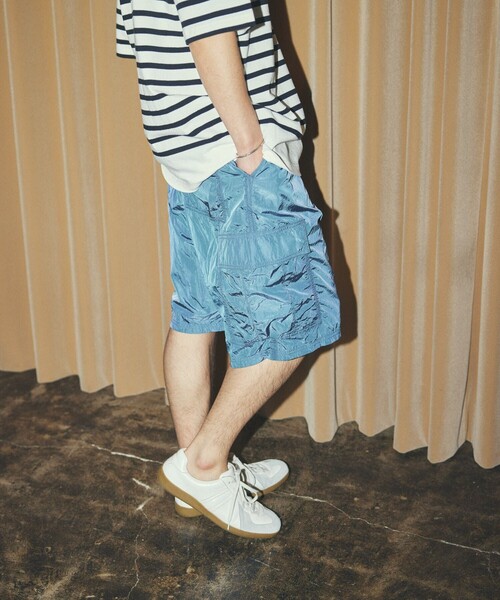 FREAK'S STORE（フリークスストア）の「FREAK'S STORE/フリークスストア ナイロンカーゴショートパンツ/イージーパンツ ハーフパンツ（カーゴパンツ・メンズ・サックスブルー/ホワイト/ブラック/オリーブ/オレンジ・SMALL/MEDIUM/LARGE）」の7枚目の写真