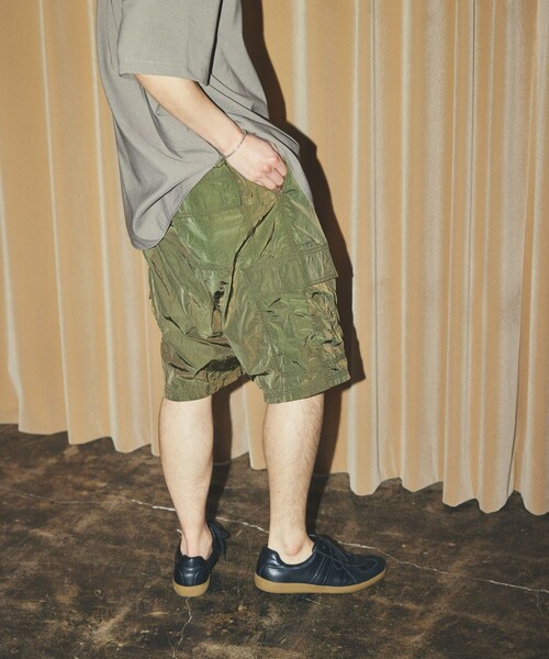 FREAK'S STORE（フリークスストア）の「FREAK'S STORE/フリークスストア ナイロンカーゴショートパンツ/イージーパンツ ハーフパンツ（カーゴパンツ・メンズ・サックスブルー/ホワイト/ブラック/オリーブ/オレンジ・SMALL/MEDIUM/LARGE）」の15枚目の写真