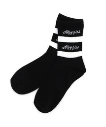 algy | 抗菌防臭ボーダーロゴクルーソックス(ソックス/靴下)