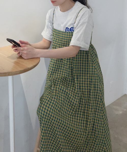 AS KNOW AS plus（アズノゥアズプラス）の「〇後リボン キャミワンピース　【2024SSアイテム】（ワンピース・レディース・イエロー系その他/ブラック/ブラック系その他/ピンク系その他・FREE）」の6枚目の写真