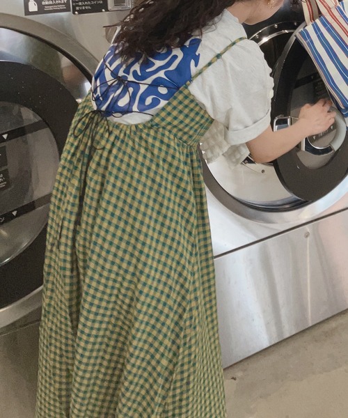 AS KNOW AS plus（アズノゥアズプラス）の「〇後リボン キャミワンピース　【2024SSアイテム】（ワンピース・レディース・イエロー系その他/ブラック/ブラック系その他/ピンク系その他・FREE）」の10枚目の写真