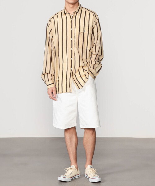 Kaptain Sunshine(キャプテン サンシャイン)の「KAPTAIN SUNSHINE | サファリシャツ MEN(シャツ/ブラウス・メンズ・A/ベージュ系その他・40/38)」の3枚目の写真