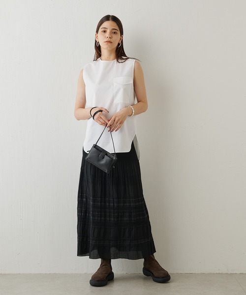 Whim Gazette（ウィムガゼット）の「ジャガードシャーリングスカート  