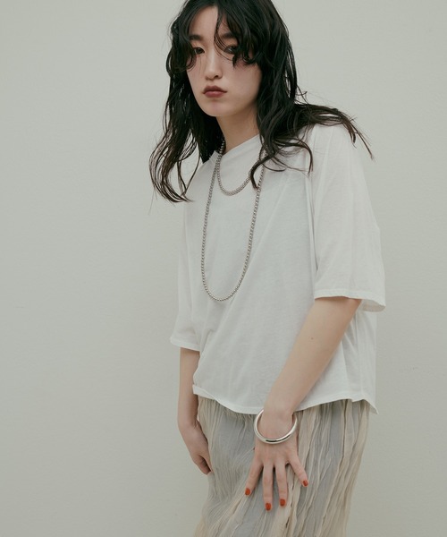 LARUTA(ラルータ)の「【LARUTA】ニュアンスゆるT(Tシャツ/カットソー・レディース・ブラック/ベージュ/オフホワイト/ピンク・FREE)」の7枚目の写真