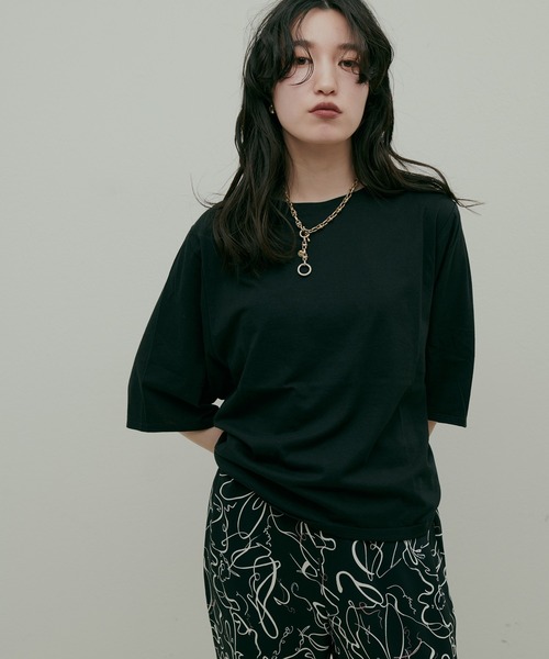 LARUTA(ラルータ)の「【LARUTA】ニュアンスゆるT(Tシャツ/カットソー・レディース・ブラック/ベージュ/オフホワイト/ピンク・FREE)」の16枚目の写真