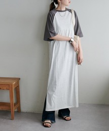 【WEB限定】ラグラン配色ビッグワンピース
