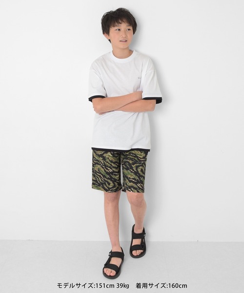 GLAZOS（グラソス）の「ストレッチツイル・スケーター柄ハーフパンツ（その他パンツ・キッズ・マルチ/カーキ・170cm/160cm/150cm/140cm/130cm）」の13枚目の写真