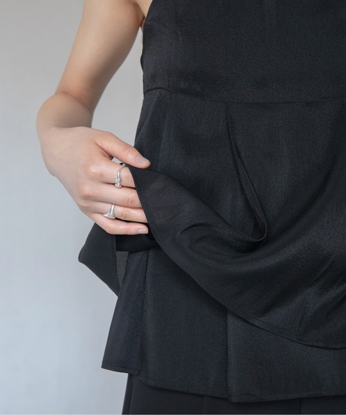 VACANCY（ヴァカンシー）の「チュールシアーキャミソール（キャミソール・レディース・ブラウン/ブラック・FREE）」の9枚目の写真