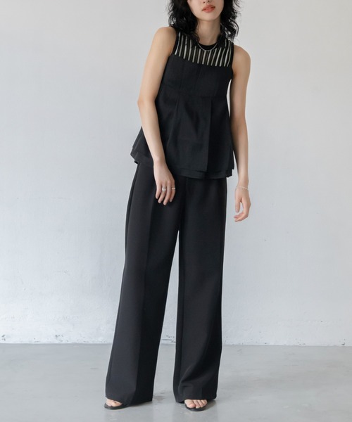 VACANCY（ヴァカンシー）の「チュールシアーキャミソール（キャミソール・レディース・ブラウン/ブラック・FREE）」の19枚目の写真