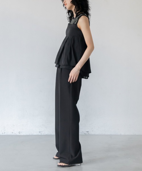 VACANCY（ヴァカンシー）の「チュールシアーキャミソール（キャミソール・レディース・ブラウン/ブラック・FREE）」の5枚目の写真