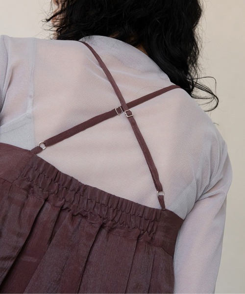 VACANCY（ヴァカンシー）の「チュールシアーキャミソール（キャミソール・レディース・ブラウン/ブラック・FREE）」の20枚目の写真