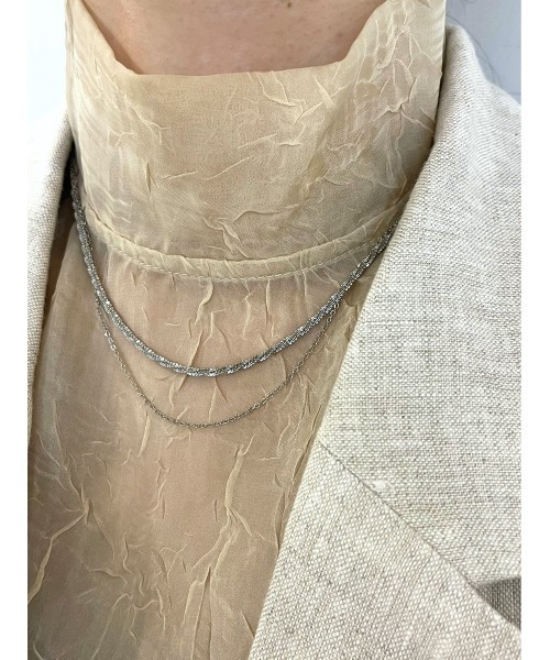 mou(モウ)の「【316Lサージカルステンレス】ダブルチェーンシンプルネックレス(金属アレルギー対応)(ネックレス・レディース・シルバー/ゴールド・FREE)」の11枚目の写真