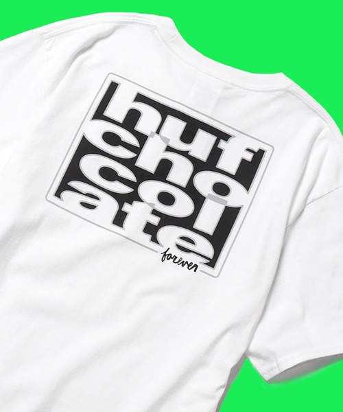HUF(ハフ)の「HUF/ハフ SOUTHWOOD S/S TEE Tシャツ ブランドロゴ(Tシャツ/カットソー・メンズ・ホワイト/ダークブラウン・M/L/XL)」の1枚目の写真