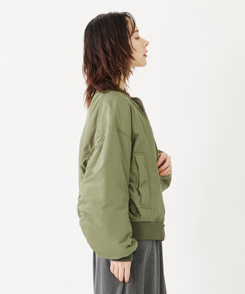 MILKFED.（ミルクフェド）の「REVERSIBLE MA-1 FLIGHT JACKET（MA-1・レディース・ブラック/オリーブ/ベージュ・ONE SIZE）」の18枚目の写真