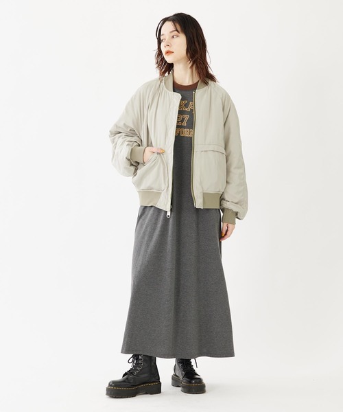 MILKFED.（ミルクフェド）の「REVERSIBLE MA-1 FLIGHT JACKET（MA-1・レディース・ブラック/オリーブ/ベージュ・ONE SIZE）」の10枚目の写真