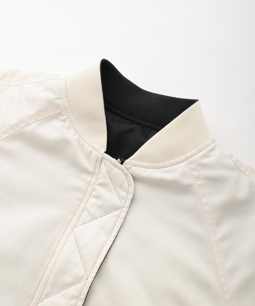 MILKFED.（ミルクフェド）の「REVERSIBLE MA-1 FLIGHT JACKET（MA-1・レディース・ブラック/オリーブ/ベージュ・ONE SIZE）」の12枚目の写真