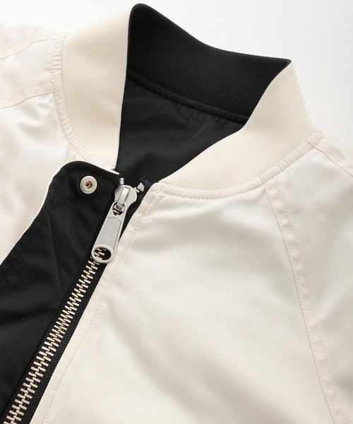 MILKFED.（ミルクフェド）の「REVERSIBLE MA-1 FLIGHT JACKET（MA-1・レディース・ブラック/オリーブ/ベージュ・ONE SIZE）」の17枚目の写真