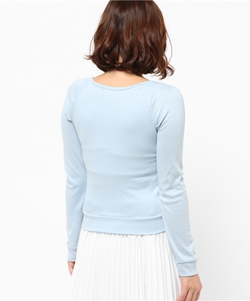 OUTLET（アウトレット）の「【Delyle noir】パールボタンカーディガン（カーディガン/ボレロ・レディース・サックスブルー/ラベンダー・FREE）」の5枚目の写真