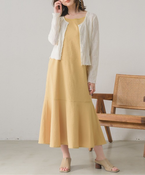 RETRO GIRL(レトロガール)の「BリボンティアードキャミOP(ワンピース・レディース・イエロー/ブラック/オレンジ/ホワイト・LARGE/MEDIUM)」の3枚目の写真