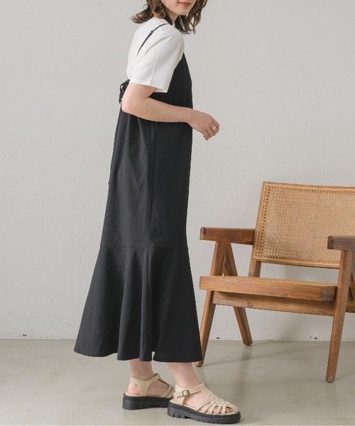 RETRO GIRL(レトロガール)の「BリボンティアードキャミOP(ワンピース・レディース・イエロー/ブラック/オレンジ/ホワイト・LARGE/MEDIUM)」の5枚目の写真