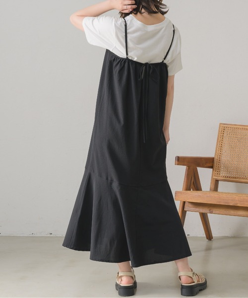 RETRO GIRL(レトロガール)の「BリボンティアードキャミOP(ワンピース・レディース・イエロー/ブラック/オレンジ/ホワイト・LARGE/MEDIUM)」の7枚目の写真