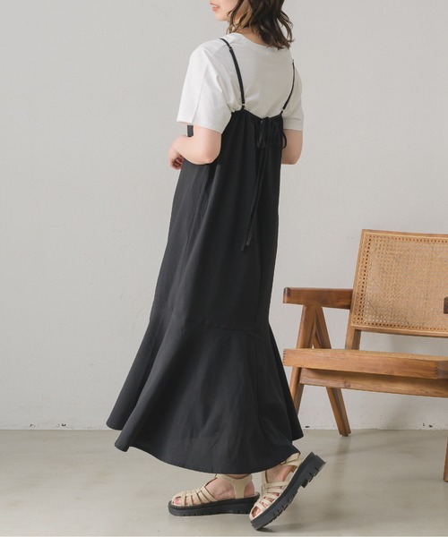 RETRO GIRL(レトロガール)の「BリボンティアードキャミOP(ワンピース・レディース・イエロー/ブラック/オレンジ/ホワイト・LARGE/MEDIUM)」の6枚目の写真